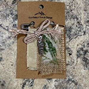 Handcrafted Fabric Brooch with Seashe Charm